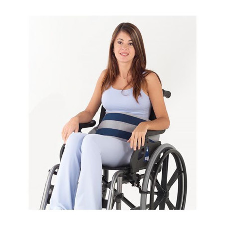 Cinto abdominal com fecho em clip para cadeira de rodas