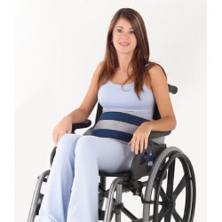 Cinto abdominal com fecho magnético para cadeira de rodas